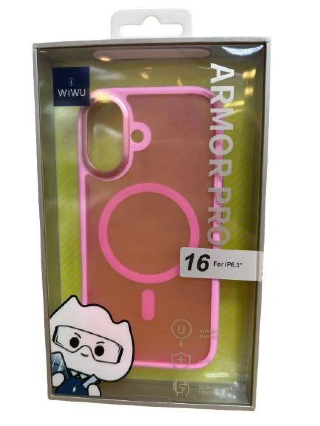 CAPA PARA CELULAR ARMOR PRO - IPHONE16 - 6.1- MAGSAFE ROSA