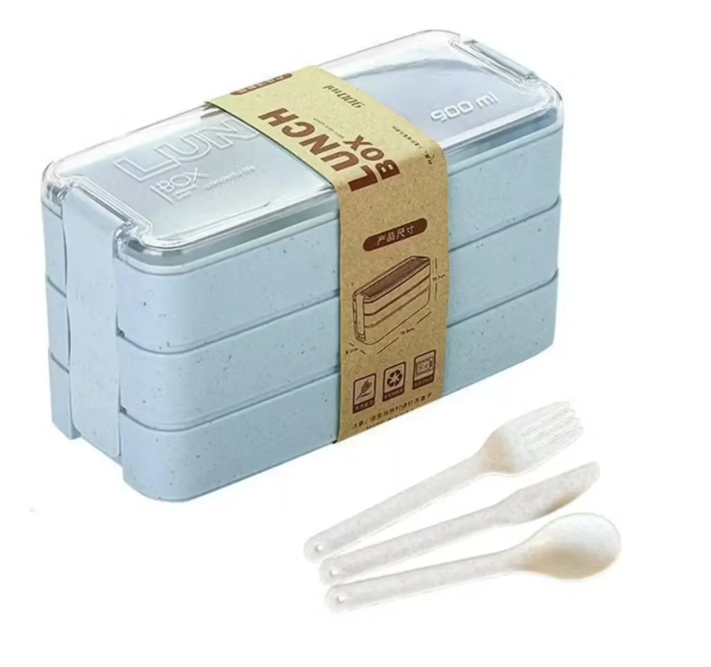 Marmita Lunch Box Cores:Azul