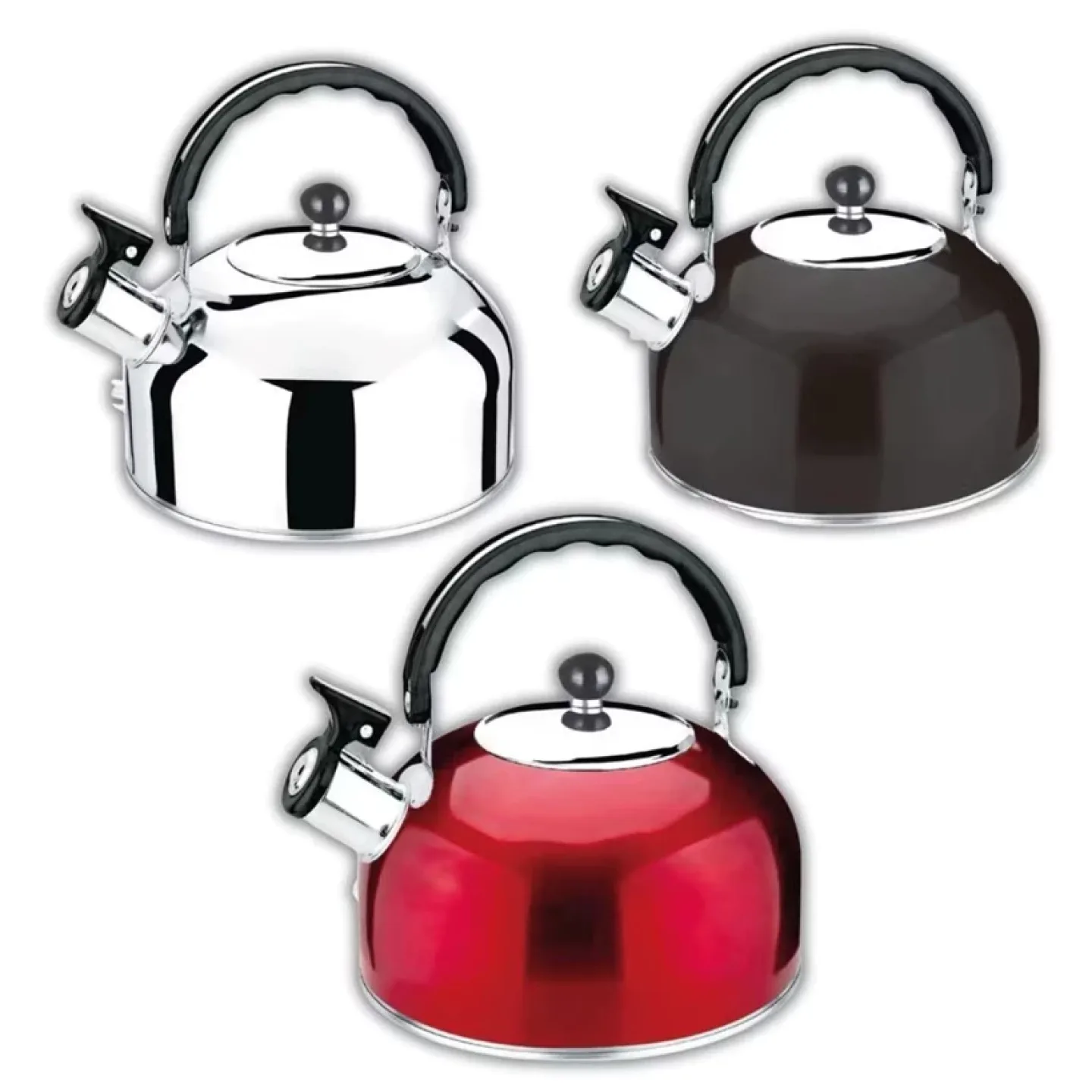 Chaleira Inox Cores:Vermelho