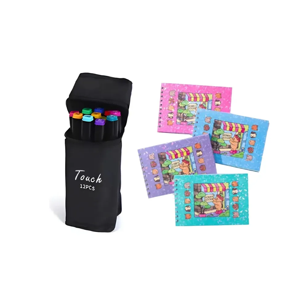 Livro de colorir Bobbie Goods + canetas