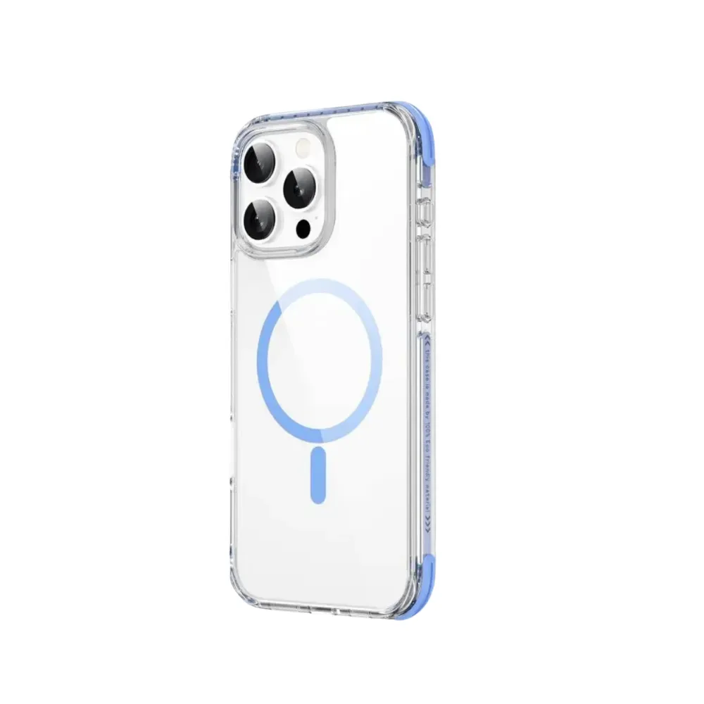 Capa celular WiWu HYBRID ULTRA IP16 6.9 PRO MAX MAGSAFE Azul transparente