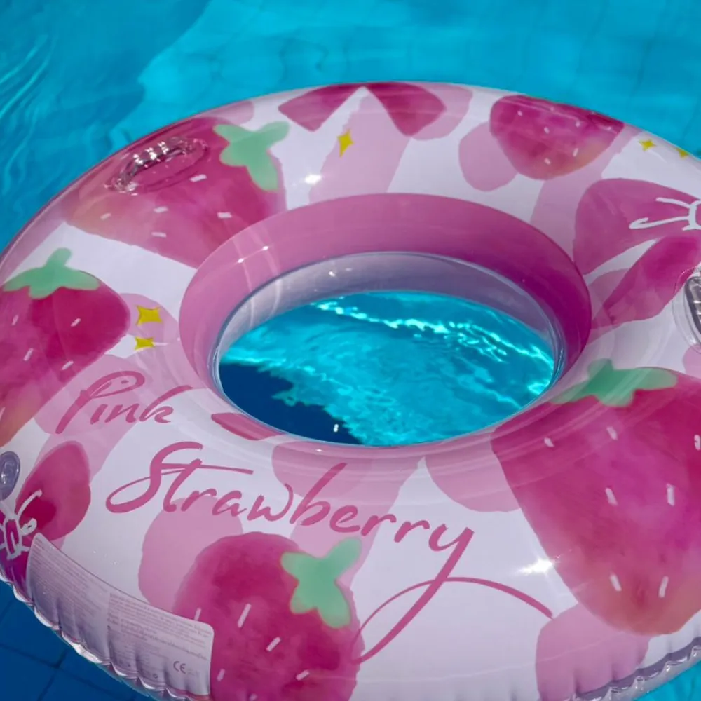 Boia Inflável com alças - Straberry Rosa 120cm